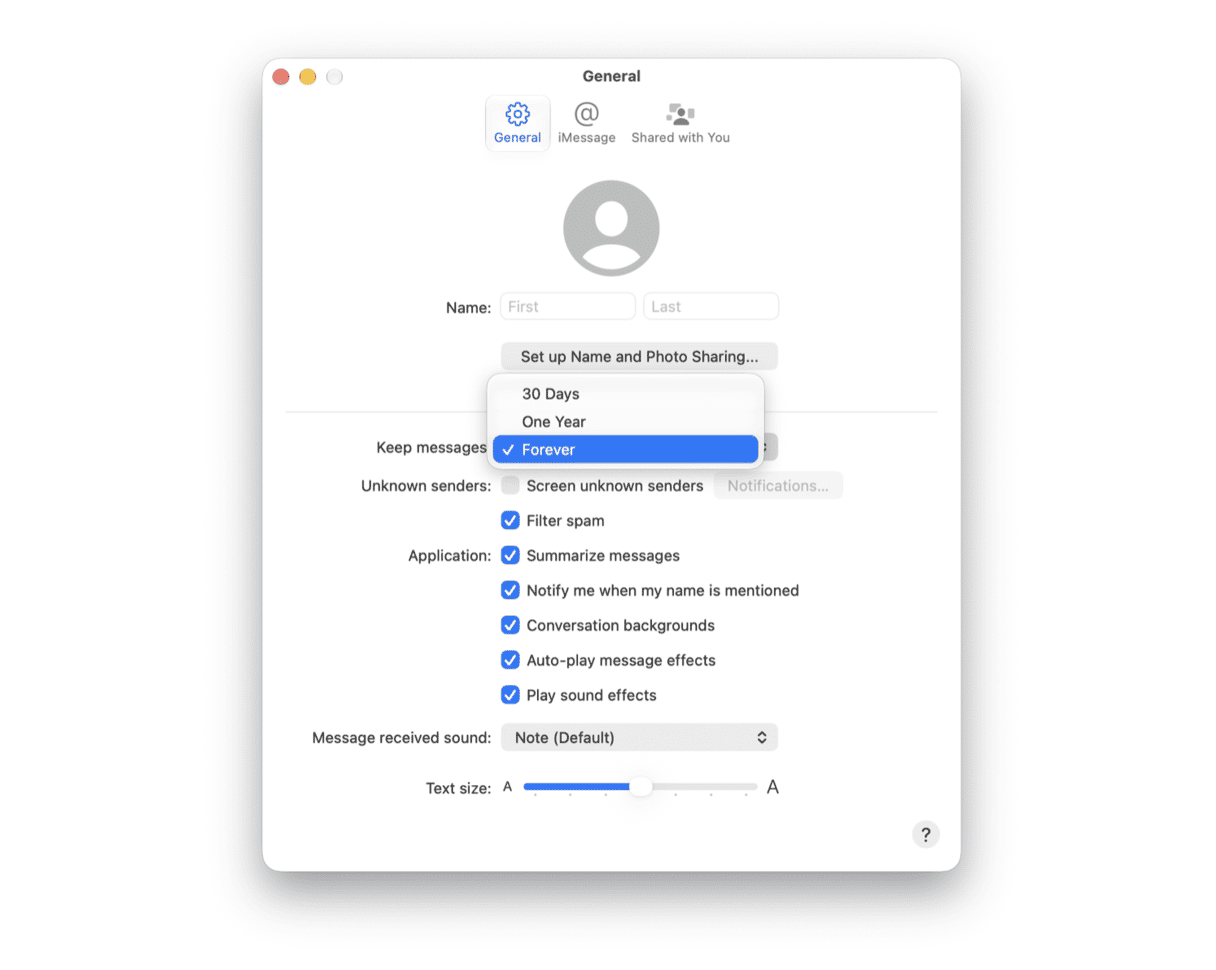How to change Messages settings on Mac